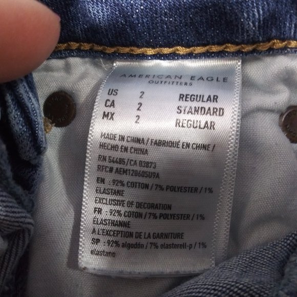 2275 Jeaniemade Size 2 American Eagle Stretch Bell-Bottoms & Halter Top - Picture 7 of 7